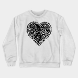 Valentine Heart 3 Aussie Tangle - Choose Your Own Background Colour Crewneck Sweatshirt